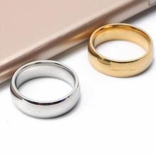 100 шт. золотистые Серебристые 6 мм удобные качественные кольца из нержавеющей стали классические обручальные кольца для мужчин и женщин 2024 - купить недорого