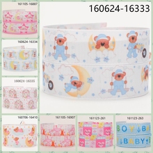 10yards -different sizes -baby cartoon bear ribbon printed Grosgrain ribbon 2024 - buy cheap