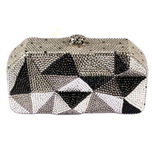 100% artesanal embreagem xiyuan marca cheia diamante branco embreagem bolsa preto sacos de noite clutagens bolsas femininas festa bolsa ombro 2024 - compre barato