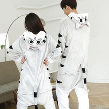 Conjunto de pijamas femininos kigurumi, pijamas de inverno adulto em flanela 2024 - compre barato