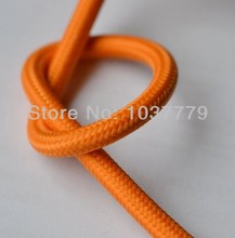 6meter/lot orange color vintage fabric cable textile power cord 2024 - buy cheap