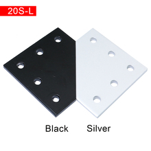 10pcs 20x20 with 5 Holes 90 Degree Joint Board Plate Corner Angle Bracket Connection Joint Strip for Aluminum Profile 2020 2024 - buy cheap
