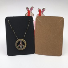 200pcs/lot 7.8*5.6cm Kraft Paper Pendant /Necklace Cards Blank Jewelry Accessory Display / Packing cards 2024 - buy cheap