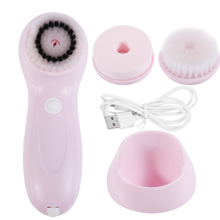 3 in1 Multifunctional Face Washing Brush USB Rechargeable Electric Rotating Facial Cleansing Brush Cleaners Scrubber Tools 2024 - buy cheap