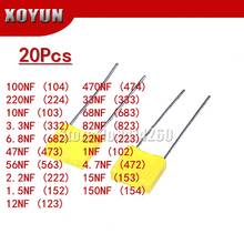 20pcs Polypropylene Safety Plastic Film  100V 1nF ~ 470nF 100nf 220nf 10nf 47nf 22nf 1nf 0.47uf 0.1uf Correction capacitor 2024 - buy cheap