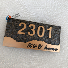 Tamanho 20*10cm números de design de luxo retrô e letras placas customizadas para porta de hotel 2024 - compre barato