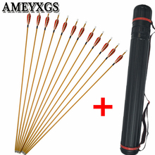 12pcs 31" Archery Carbon Arrow Spine 900 Arrow Carbon 3" Turkey Feather With Arrow Quiver Shooting Traget Training Accessories 2024 - buy cheap