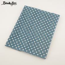 Booksew Blue Color Cotton Linen Fabric Dots Design Home Textile Sewing Material Tissu For Bag Table Cloth Curtain Decoration CM 2024 - buy cheap