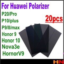 20pcs Polarizer Polarize Light Film polarizering film for Huawei P20 Pro P10 P9 P8 Max Honor V10 10 9 nova 3E plus repair parts 2024 - buy cheap
