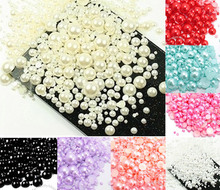 LF 500Pcs Mixed 2-10mm Rice  Haft Round Pearl Beads Crafts Flatback Cabochon Scrapbooking For Embellishments Diy Accessories 2024 - buy cheap