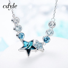 Cdyle-colgante de cristal adornado, joyería azul en forma de estrella, constelaciones, bisutería, regalo para mujer 2024 - compra barato