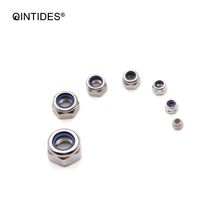 Qintides-porca de trava hexagonal, porca fina com inserção não metálica, de aço inoxidável 304, tipo de torque, m4, m6, m8 2024 - compre barato