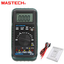 Mastech my68 multímetro digital portátil lcd display multímetro ac dc volt amp ohm frequência capacitância teste de transistor 2024 - compre barato
