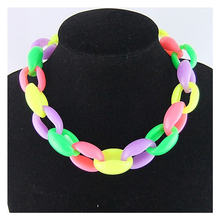 Ожерелье-чокер CirGen женское, массивное ожерелье из радужной пластмассы, 5 цветов, ювелирное изделие, SS812 2024 - купить недорого