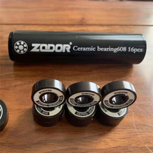 ZODOR 7-Beads Black Ceramic 608 Bearing for Inline Speed Skates Shoes Race Professional Skating Bearings High Speed 16 pieces 2024 - buy cheap