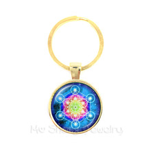 Pentacle Keychain Glass Round Dome Wicca Pagan Gothic Pentagram Fashion Jewelry Keep Talisman And Treatment Of Injury 2024 - buy cheap