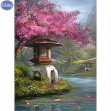 multicoloured diamond embroidery Cherry blossoms 5d diamond painting full diamond mosaic 3d picture of rhinestones cross-stitch 2024 - buy cheap