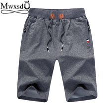 Mwxsd-bermuda masculina de algodão para verão, casual, 5xl, esportiva, academia, roupa de marca 2024 - compre barato