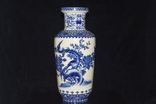 Elaborate Chinese Classical handmade blue and white porcelain vase with Qianlong Mark 2024 - buy cheap