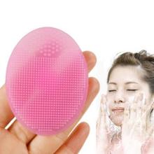 1 pcs Do Bebê de Silicone Suave Lavar o Rosto Limpeza Pad Ferramenta Silicone Facial Escova Esfoliante SPA Da Pele Facial Scrub Cleanser Rosto matagal 2024 - compre barato