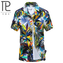 Hot Men's Short Sleeve Shirts Casual Summer Beach Shirt British Style Man Slim Fit Floral Shirts camisas homens Asian Size 5XL 2024 - buy cheap
