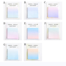 multicolor Paper Cute Sticky Notes Gradient Color Series Self-Adhesive Memo Pad Sticky Notes Bookmark School Office 2024 - buy cheap