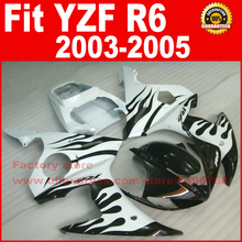Детали двигателя для комплектов обтекателей YAMAHA R6 2003 2004 2005 Белый Черный YZF R6 обтекатель 03 04 05 Комплект кузова 3615 2024 - купить недорого