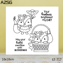 AZSG Cute Squirrel Clear Stamps/Seals For DIY Scrapbooking/Card Making/Album Decorative Silicone Stamp Crafts 2024 - buy cheap