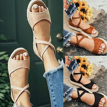 Women Sandals Rome Style Summer Shoes Women Flat Anti Skidding Beach Shoes Female Plus Size Low Heel Gladiator Sandalias Mujer 2024 - buy cheap