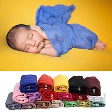 Toallas de envoltura sólidas para recién nacido, accesorios de fotografía, Fondo de foto de bebé, chal de cama, mantas receptoras, saco de dormir infantil 2024 - compra barato