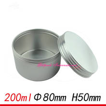 50pcs 200g empty aluminum cans 200ml screw lid tea tin jar container 80*50mm aluminum cream jar tin empty jars pots cosmetic 2024 - buy cheap