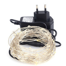 LED String Light 10m 33FT 100leds Copper Wire Fairy Lights with 1A Power Adapter Christmas New Year Wedding Decoration Lights 2024 - buy cheap