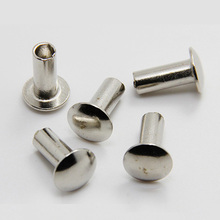 30pcs M3 stainless steel 304 Semi-tubular round head rivet Semi-hollow footwear apparel rivets 14~17mm length 2024 - buy cheap