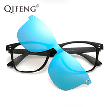Armação de óculos ópticos da moda qifeng, óculos com lentes polarizadas para homens e mulheres, armação de óculos qf051 2024 - compre barato