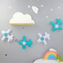 Nordic Felt Airplane Garland Party Banner Kids Room Nursery Hanging Wall Decor Christmas Best Gifts Baby Shower Bunting Ornament 2024 - buy cheap