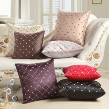 RUBYLOVE New Embroidered Plaid cushion pillow cushion sleeve 2024 - buy cheap