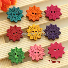 30Pcs/Lot Size:20mm Kawaii Sun Shape Wooden Buttons for Kids Decorative Wood Button Garment Accessories(KK-428) 2024 - buy cheap