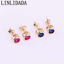 10Pair 2019 summer 6mm high quality trendy jewelry mix color cz zirconia earring studs 2024 - buy cheap