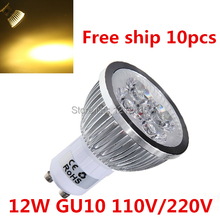 10pcs/lot hot sale led spotlight GU10 12wled bulbs lamps 110-240v led lightning warm/cool white led bulbs 2024 - buy cheap