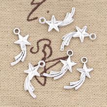 50pcs Charms Shooting Star 16x8mm Antique Making Pendant fit,Vintage Tibetan Silver color,DIY Handmade Jewelry 2024 - buy cheap