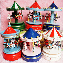 Merry-Go-Round Carousel Music Box for Kids Children Christmas Birthday Gifts Toys Multi Colors Wedding Decoration Wooden Crafts 2024 - buy cheap