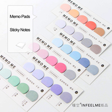 2packs/set Cute Mixed Color Memo Pad Sticky Notes Self-Adhesive N Times Stationery Bookmark Label Planner Sticker School Supply 2024 - buy cheap