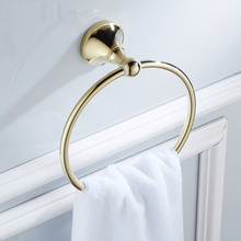 Gold Color Brass ring wall mount towel ring bathroom accessories bath towel holder bathroom hardware ZD872 2024 - buy cheap