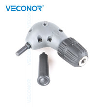 VECONOR 90 Degree Right Drill Attachment Electric Drill Angle Adaptor 3/8" Chuck Size Power Tool Accessories 2024 - buy cheap