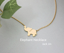 Colar de elefante inicial dourado e prateado, colar com design de alta qualidade love nagging, presente de aniversário feminino 2024 - compre barato