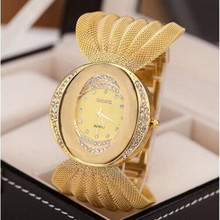 luxury women Bracelet dress watch European Style Lady Female Quartz Wristwatches Gold Rhinestone Watches women Gift Wrist Watch 2024 - buy cheap