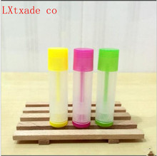 Free Shipping 5g/ml Froted Clear Yellow REd Plastic Lipstick tube empty packing bottle Batom Lip Balm Empty Cosmetic Containers 2024 - buy cheap