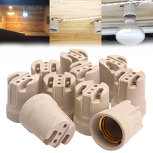 10Pcs E27 Screw Bulb ES27 LED Lamp Holder Porcelain Lampholder Ceramic Wall Led Lamp Base Sockets For Indoor Lighting Bases 2024 - buy cheap