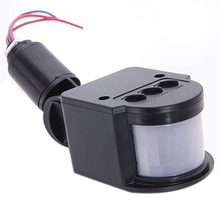 Wholesales item LED Security Light Infrared PIR Motion Sensor detector outdoor wall Lamp Black