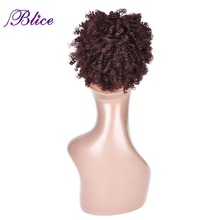 Blice Synthetic Curly Bun Chignon Hair 8inch With Two Plastic Combs Easy To Wear Chignon Bun Updo 99J# All Colors Available 2024 - buy cheap